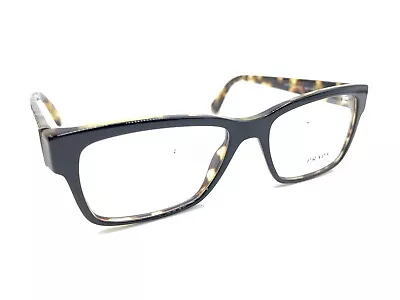 Prada VPR 15V NAI-1O1 Black Brown Tortoise Eyeglasses Frames 53-17 145 Italy • $69.99