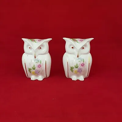 £45 • Buy Aynsley Wild Tudor 2x Owl Trinket Bone China - AY 5206 