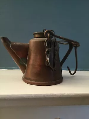 Antique C19th Scottish Coal Miners  Oil Lamp Lantern Mining • £75