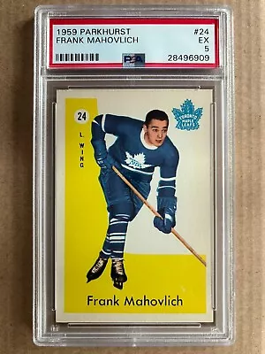 Frank Mahovlich 1959-60 Parkhurst  No 24  Psa 5   82439 • $148.79