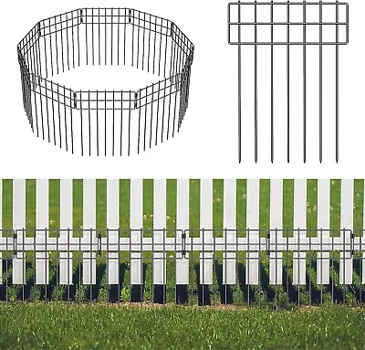 10 Pack Animal Barrier Fence 17 In X 10 Ft No Dig Garden Decorative Fencing • £8.03