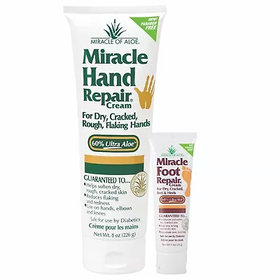 Miracle Hand Repair Cream 8 Ounce Tube PLUS Miracle Foot Repair 1 Ounce Tube • $15.25