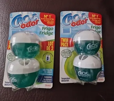Croc Odor Twin Pack Fridge Fresh Neutralise Smell Odour Fresheners X 2 (2 X 2)uk • £8.93