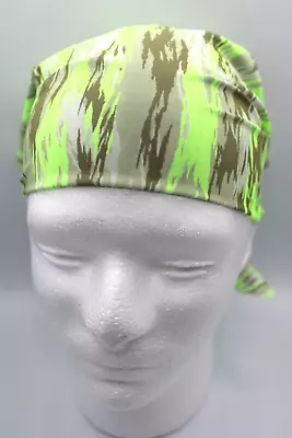 £22.23 • Buy Nike Dri-Fit Bandana Adult Unisex Printed Khaki/Lime Glow/Black