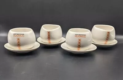 Set Of 4 The Bald Man Max Brenner HUG MUG Iris Zohar Design Cup & Saucer • $32