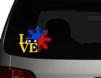 $5.25 • Buy Filipino Vinyl Car Decal Sticker 4.75  Unique I Love Philippine Flag Design RL