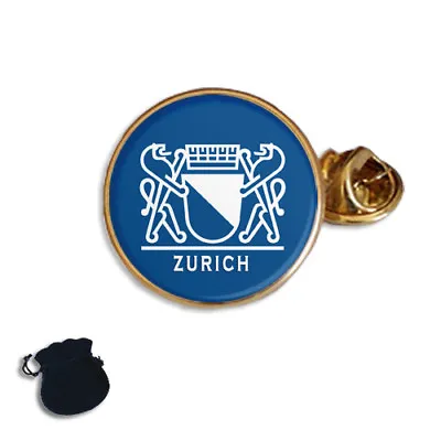 Zurich City ZÜrich Coat Of Arms Switzerland Schweiz Enamel Lapel Pin Badge Gift • £5.49