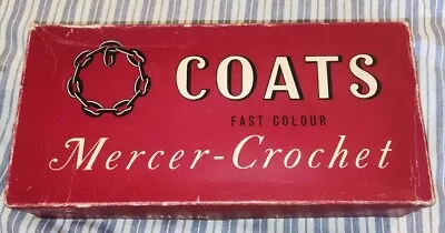 Vintage Boxed Set 10 Balls Coats Mixed Colour Crochet Thread • £15