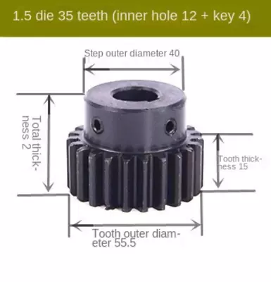 10pc 1.5 Die 35 Perforations 12 Keys 4 Bump Gear Motor Gear Spur Gear With Step • $440.24