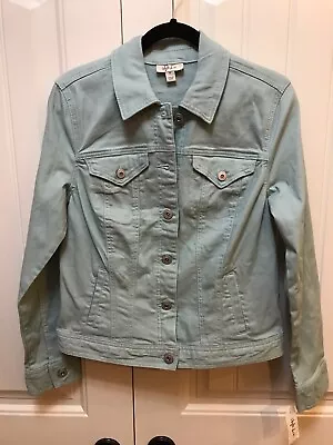 Style&Co. NWT XS Mint Green Denim Jean Jacket G080 • $29.99