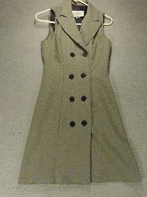 VTG B Moss Womens Sleeveless A Line Dress Double Breasted Collared Size 3/4 • $29.99