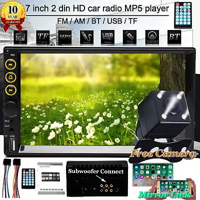 For Ford Transit/Galaxy/Focus 2 DIN Car Radio Stereo Bluetooth MP5 Player+Camera • £37