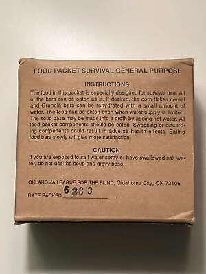 Vintage USA Food Packet Survival General Purpose Ration 2000s Sealed • $37.99