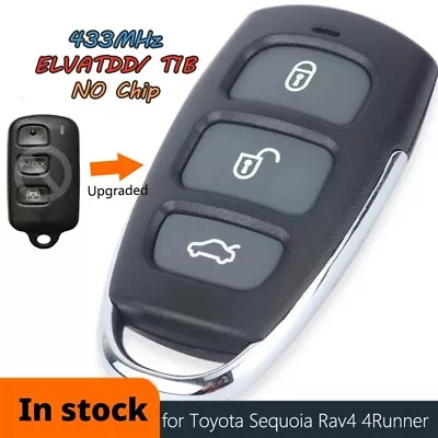 ELVATDD/ T1B Upgraded Remote Car Key Fob For Toyota Sequoia Rav4 4Runner 4Button • $18.11