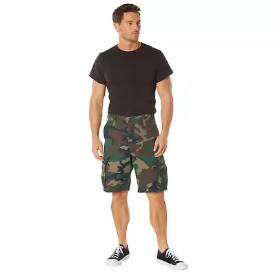 Vintage Camo Cargo Shorts Military Paratrooper Camouflage Tactical Army Shorts • $45.99