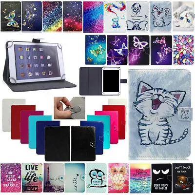 For Amazon Kindle Fire HD 10 8 7 (2017 2018 2019) Universal Leather Case Cover • $13.99