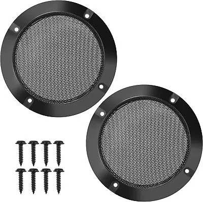 2pcs 3.5in Mesh Speaker Grill Covers Guard Protector Speaker With Screw (Black) • $24.30