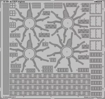 Eduard 32397	1/32 Aircraft- B17E/F Engines For HK Models • $39.87