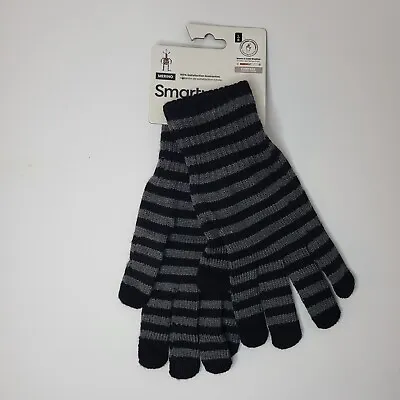 SmartWool Striped Liner Womens Gloves Merino Wool Polyester Touchscreen M And L • $22.99