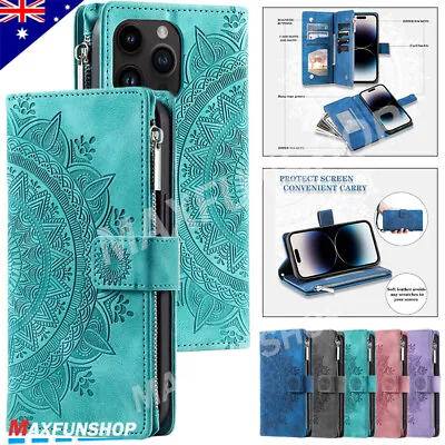 $4.99 • Buy For IPhone 14 13 12 11 Plus Pro Max XS/R SE/8/7 Case Leather Wallet Flip Cover