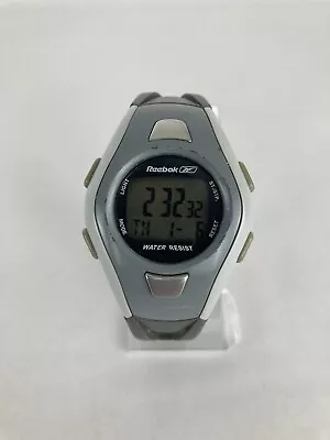 Reebok Pulse 42mm Two Tone Gray Quartz Digital Sport Watch W/Band & Battery • $17