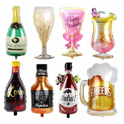 £1.99 • Buy Whiskey Champagne Crown Beer Prosecco Coctail Balloons Party Birthday Decoration