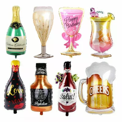 £1.99 • Buy Whiskey Champagne Crown Beer Prosecco Coctail Balloons Party Birthday Decoration