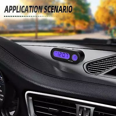 £5.63 • Buy 12V LCD Digital LED Car Electronic Time Clock Thermometer 2 In Backlight 1 D5V4