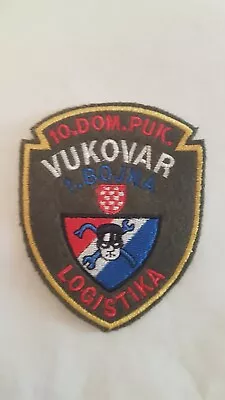 Original Patch HV - Croatian Army - 10th Home Guard Regiment -Vukovar- Logistics • $124.99