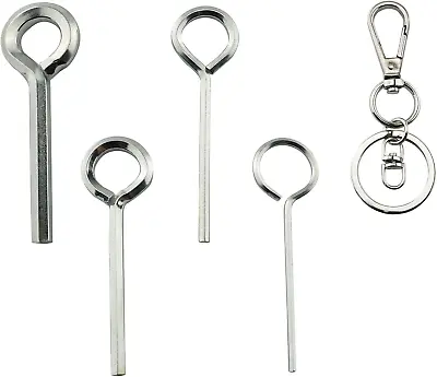 5IN1 Ring Allen Wrench Set 5/64  1/8  5/32  7/32  Allen Key Door Keys W/Keychain • $13.99