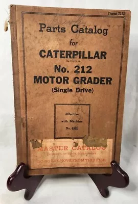 1941 CAT Caterpillar 212 Motor Grader S / D Parts Manual Book 8M1 Master Catalog • $22