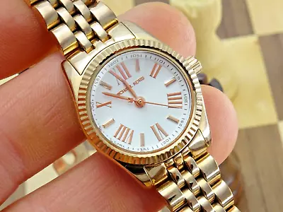 MICHAEL KORS Lexington 25mm Ladies Rose Gold Bracelet Wristwatch MK-3230 • $6.20