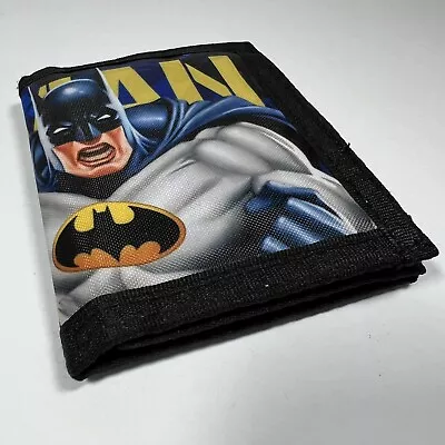 DC Comics Batman Trifold Wallet With Hook And Loop Closure New Without Tags TCP • $14.99