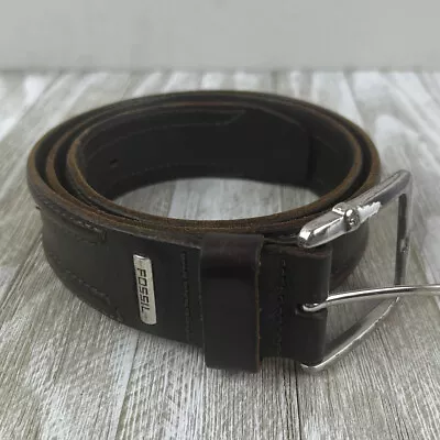 Fossil Brown Leather Belt Men's Size 34 | 85 Genuine Leather • $9.99