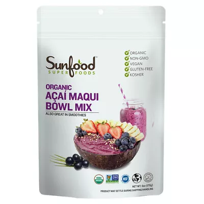 Organic Acai Maqui Bowl Mix 6 Oz  By Sunfood Superfoods • $17.20