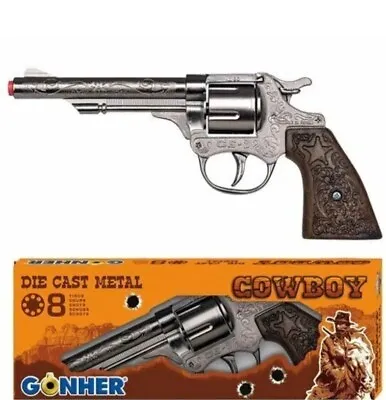 Gonher Diecast Metal 8 Ring Shot Cowboy Gun • £16.99