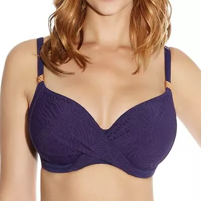 Fantasie Swimwear Montreal Underwired Full Cup Bikini Top Indigo 5431 • £18.95