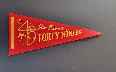 San Francisco 49ers Vintage 1970's Mini Felt Football Pennant • $16