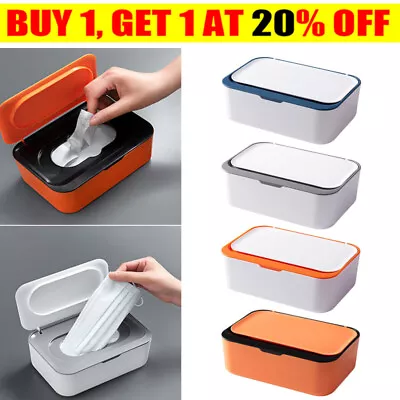 Wet Wipes Dispenser Tissue Box Holder Baby Wipes Storage Box W/Lid Home Office • £7.79