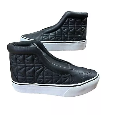 Vans Sk8 Hi Laceless Karl Lagerfeld Chain K Quilt Black  Men’s Sz 7.5/ Womens 9 • $35