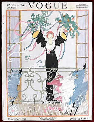 Vogue Magazine ~ December 1 1918 ~ Helen Dryden Baron De Meyer Chanel Paquin • $449.99
