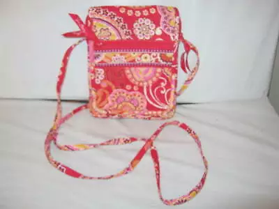 Vera Bradley Raspberry Fizz Mini Slim Hipster Crossbody Purse 8 X 6.5 X 1 EUC • $15.95