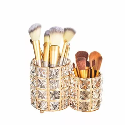 Crystal Makeup Brush Holder Bling Handcrafted Comb Brush Pen Pencil Holder Pot C • $22.92