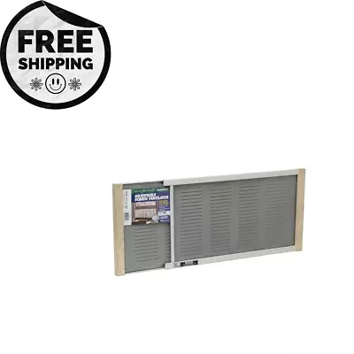 37 In. X 10 In. Grey Aluminum Adjustable Screen Ventilator For Improved Airflow • $10.90