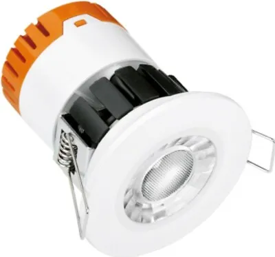 £20.99 • Buy EN-DE8/40 8W Fixed Dimmable Fire Rated LED Downlight - Cool White C/W Whi Bezel