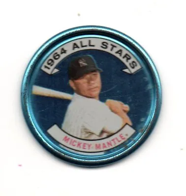 MICKEY MANTLE 1964 TOPPS COIN 131 ALL STARS  Batting Right VINTAGE 1960S B • $53.95