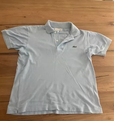 Lacoste Blue Polo Shirt Mens US S Embroidered Logo Classic Fit • $15