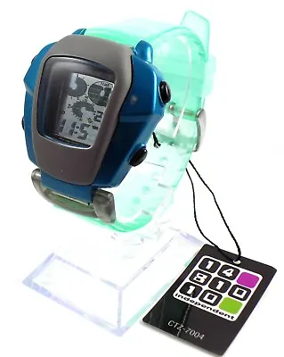 CITIZEN INDEPENDENT Digital Watch CTZ-7004 Aqua Green Blue Quirky Retro 90s  • $46.58