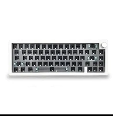 GMK67 White Hot Swappable Mechanical Keyboard Gasket Bluetooth 2.4G RGB 65% • £39.99