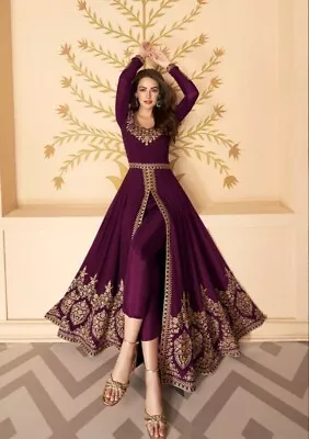 Indian Pakistani Party Dress Designer Eid Wear Anarkali Heavy Wedding Salwar Kam • $74.56